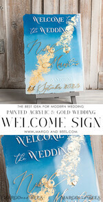 TABLE PLANS AND WEDDING WELCOME SIGNS plexi gold / velvet Acrylic Sky blue & Gold Wedding Welcome Sign, Painted Acrylic & gold Wedding Welcome Sign, Royal Blue Ombre Gold Plexi Wedding Welcome Sign,  Luxury Wedding Wedding Welcome Sign, Greece Beach Wedding Signage Golden mirror Wedding Welcome Sign8