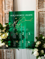 TABLE PLANS AND WEDDING WELCOME SIGNS plexi gold / velvet Emerald Green Plexi and Gold Modern velvet Seating Chart, 3d Elegant Find Your Seat - Seating Plan , Luxury Wedding Table Plan, Greenery Wedding Decoration19