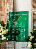 TABLE PLANS AND WEDDING WELCOME SIGNS plexi gold / velvet Emerald Green Plexi and Gold Modern velvet Seating Chart, 3d Elegant Find Your Seat - Seating Plan , Luxury Wedding Table Plan, Greenery Wedding Decoration19