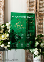 TABLE PLANS AND WEDDING WELCOME SIGNS plexi gold / velvet Emerald Green Plexi and Gold Modern velvet Seating Chart, 3d Elegant Find Your Seat - Seating Plan , Luxury Wedding Table Plan, Greenery Wedding Decoration19