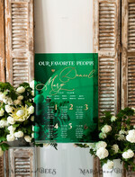 TABLE PLANS AND WEDDING WELCOME SIGNS plexi gold / velvet Emerald Green Plexi and Gold Modern velvet Seating Chart, 3d Elegant Find Your Seat - Seating Plan , Luxury Wedding Table Plan, Greenery Wedding Decoration19