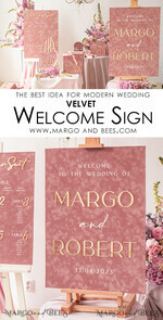 TABLE PLANS AND WEDDING WELCOME SIGNS plexi gold / velvet Luxury Velvet blush pink Wedding Welcome Sign, Golden Wedding Decor, Personalised Wedding Sign, Wedding Gift, Welcome Wedding Board BpPXSet11