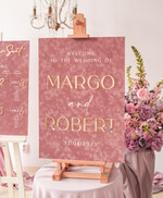 TABLE PLANS AND WEDDING WELCOME SIGNS plexi gold / velvet Luxury Velvet blush pink Wedding Welcome Sign, Golden Wedding Decor, Personalised Wedding Sign, Wedding Gift, Welcome Wedding Board BpPXSet11