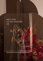 TABLE PLANS AND WEDDING WELCOME SIGNS plexi gold / velvet Luxury Clear and Gold Wedding Welcome Sign, Golden Wedding Decor, Personalised Wedding Sign, Wedding Board, Welcome Wedding Board 12