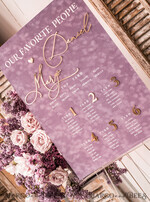 TISCHPLÄNE UND WILLKOMMENSCHILDER FÜR HOCHZEITEN Plexi Gold / Samt Mauve Samt & Gold Modernes Samt Sitzplan, Lila 3D Elegantes Finde deinen Platz, Staubige Rose Sitzplan, Flieder Luxus Hochzeits Tischplan, Hochzeitsdekoration mit goldenen Buchstaben17