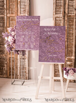 TISCHPLÄNE UND WILLKOMMENSCHILDER FÜR HOCHZEITEN Plexi Gold / Samt Mauve Samt & Gold Modernes Samt Sitzplan, Lila 3D Elegantes Finde deinen Platz, Staubige Rose Sitzplan, Flieder Luxus Hochzeits Tischplan, Hochzeitsdekoration mit goldenen Buchstaben17