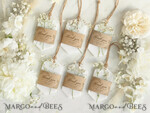 HOCHZEITSGESCHENKE Hochzeits-Sojawachstablette Dankeschön-Geschenk Soja-Duftwachs-Tafel-Geschenke mit Gypsophila-Blumen, rustikaler Hochzeits-Lufterfrischer, duftende Dankeschön-Deko, Babyshower-Geschenk, Hochzeitsgeschenk-Idee3
