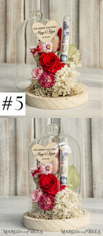 NEWLY WEDS COUPLE GIFTS Geldgeschenk zur Hochzeit  Geschenkschachtel für Geld Geldgeschenk zur Hochzeit mit Strauß aus Trockenblumen personalisiert3