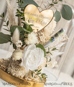 NEWLY WEDS COUPLE GIFTS Geldgeschenk zur Hochzeit  Geschenkschachtel für Geld Geldgeschenk zur Hochzeit mit Strauß aus Trockenblumen personalisiert13