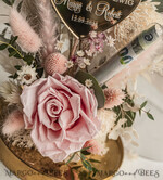 NEWLY WEDS COUPLE GIFTS Geldgeschenk zur Hochzeit  Geschenkschachtel für Geld Geldgeschenk zur Hochzeit mit Strauß aus Trockenblumen personalisiert17