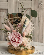 NEWLY WEDS COUPLE GIFTS Geldgeschenk zur Hochzeit  Geschenkschachtel für Geld Geldgeschenk zur Hochzeit mit Strauß aus Trockenblumen personalisiert17