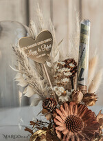NEWLY WEDS COUPLE GIFTS Geldgeschenk zur Hochzeit  Geschenkschachtel für Geld Geldgeschenk zur Hochzeit mit Strauß aus Trockenblumen personalisiert10