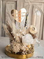 FRISCH VERHEIRATETES PAAR GESCHENKE Geldgeschenk zur Hochzeit Geschenkschachtel für Geld Geschenke zur Hochzeit mit Strauß aus Trockenblumen personalisiert.30