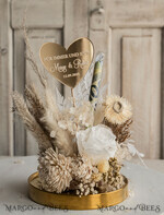 FRISCH VERHEIRATETES PAAR GESCHENKE Geldgeschenk zur Hochzeit Geschenkschachtel für Geld Geschenke zur Hochzeit mit Strauß aus Trockenblumen personalisiert.30