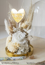 FRISCH VERHEIRATETES PAAR GESCHENKE Geldgeschenk zur Hochzeit Geschenkschachtel für Geld Geschenke zur Hochzeit mit Strauß aus Trockenblumen personalisiert.30