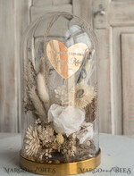 FRISCH VERHEIRATETES PAAR GESCHENKE Geldgeschenk zur Hochzeit Geschenkschachtel für Geld Geschenke zur Hochzeit mit Strauß aus Trockenblumen personalisiert.30