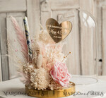NEWLY WEDS COUPLE GIFTS Geldgeschenk zur Hochzeit  Geschenkschachtel für Geld Geldgeschenk zur Hochzeit mit Strauß aus Trockenblumen personalisiert25