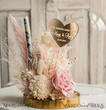 NEWLY WEDS COUPLE GIFTS Geldgeschenk zur Hochzeit  Geschenkschachtel für Geld Geldgeschenk zur Hochzeit mit Strauß aus Trockenblumen personalisiert25
