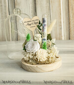 NEWLY WEDS COUPLE GIFTS Geldgeschenk zur Hochzeit  Geschenkschachtel für Geld Geldgeschenk zur Hochzeit mit Strauß aus Trockenblumen personalisiert3