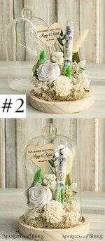 NEWLY WEDS COUPLE GIFTS Geldgeschenk zur Hochzeit  Geschenkschachtel für Geld Geldgeschenk zur Hochzeit mit Strauß aus Trockenblumen personalisiert3