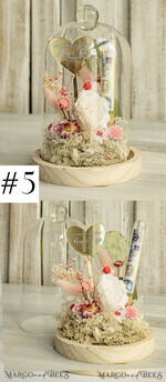 NEWLY WEDS COUPLE GIFTS Geldgeschenk zur Hochzeit  Geschenkschachtel für Geld Geldgeschenk zur Hochzeit mit Strauß aus Trockenblumen personalisiert3