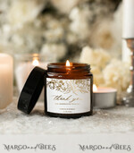 WEDDING FAVORS Wedding Candle Wedding Party Favors for Guests in bulk Soy Candle with gold foil labels, Wedding Bulk Favors - candles, Wedding Rustic Favors, Unique Favors Apothecary Candle, Thank You Favor gifts for guests2