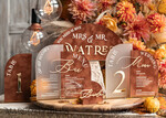 TABLE DECOR SIGNS Velvet table Numbers and Decor Terracotta Velvet Arch Dessert menu, Rust gold Candy Sign, Gold Plexi Table Arch Cake Bar Menu, Luxury Wedding Table Decor, Wedding Signage Golden Burnt Orange39