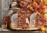 TABLE DECOR SIGNS Velvet table Numbers and Decor Terracotta Velvet Arch Dessert menu, Rust gold Candy Sign, Gold Plexi Table Arch Cake Bar Menu, Luxury Wedding Table Decor, Wedding Signage Golden Burnt Orange39