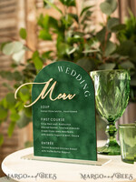 TABLE DECOR SIGNS Velvet table Numbers and Decor Acrylic & Velvet Arch Dinner Menu, gold Plexi Green Wedding Menu Sign with Stand, Green Plexi Table Dinner Menu Luxury Purple Wedding Table Decor7