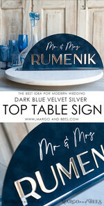 TABLE DECOR SIGNS Velvet table Numbers and Decor Silver Acrylic Top Table Mr and Mrs signs with stand, Dark Blue Velvet Silver Mirror Table Sign, Navy Blue Silver  Plexi Top Table Mr and Mrs signs, Luxury Wedding Table Decor Centerpieces11