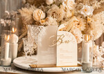 TISCHDEKORATIONSCHILDER   Samt Tischnummern und Dekoration Acrylbogen-Bar-Menü-Kombination, Frosted Plexiglas Gold-Ivory-Velours-Getränke-Bar-Menü-Schild mit Ständer, Beige Plexi-Tisch-Bar-Menü-Kombination Luxus-Hochzeits-Tischdeko, Hochzeitsschild Ecru Getränke-Bar-Menü11