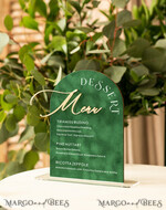 TABLE DECOR SIGNS Velvet table Numbers and Decor Green Velvet Arch dessert menu, Green Candy Sign, Gold Plexi Table Arch wedding dessert menu, Luxury Wedding Table Decor, 7