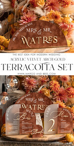 TABLE DECOR SIGNS Velvet table Numbers and Decor Fall Terracotta Wedding Top Table Sign, Acrylic Arch Velvet Top Table sign, Copper Rust Golden Top Table sign,  Gold Plexi Glass Top Table sign, Elegant Luxury Wedding Table Decor, Boho Glam Wedding Signage Golden mirror Top Table sign21