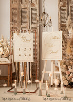 TISCHDEKORATIONSCHILDER   Samt Tischnummern und Dekoration Goldene Acryl Tisch Mr Mrs Schilder mit Ständer, Elfenbein Samt & gold Tischschild, Goldene Plexi Tisch Mr Mrs Schilder, Luxuriöse Hochzeits Tischdekoration Tischmittelstücke19