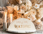 TISCHDEKORATIONSCHILDER   Samt Tischnummern und Dekoration Goldene Acryl Tisch Mr Mrs Schilder mit Ständer, Elfenbein Samt & gold Tischschild, Goldene Plexi Tisch Mr Mrs Schilder, Luxuriöse Hochzeits Tischdekoration Tischmittelstücke19