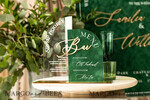 TABLE DECOR SIGNS Velvet table Numbers and Decor Green Velvet Bar Menu, Acrylic Half Arch Table List of drinks, Acrylic Green Drinks combo, Green Golden Velvet Table Sign with stand, GV6
