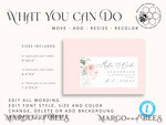 TEMPLETT wedding extras Floral envelope address template,Printable Envelope Address Template,Address label,Rose Wedding Editable Envelope5