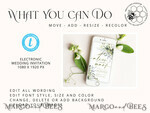TEMPLETT digital invitation SmartPhone Save the Date Editable Template, Greenery Save the Date Evite Template, personalised Digital Save the Date. Smartphone Electronic Save the Date4