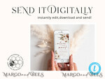 TEMPLETT digital invitation Electronic Wedding Invitation template, SmartPhone Wedding Invitation Editable Template, Picture Wedding Invitation Evite Template, personalised Digital Wedding Invitation. Smartphone Electronic Wedding Invitation5