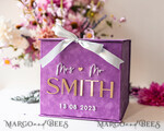 CARD BOXES velvet card boxes Gift Card Box & Cards well wishes Sign Set , Velvet Purple wedding wishing well money gift card box, Personalized Wedding Card Box, Luxury Card Box, Wedding Card Box with Lid, Wedding Money Box, Wedding Card Box12