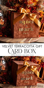 CARD BOXES velvet card boxes Terracotta Gift Card Box, Velvet Fall wedding wishing well  money gift card box, Rust Personalized Wedding Card Box, Copper Luxury Card Box,  Burnt Orange Wedding Card Box with Lid, Burnt Orange Wedding Money Box, Wedding Card Box12