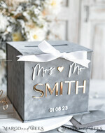 CARD BOXES velvet card boxes  Gift Card Box & Sign Set, Velvet grey wedding wishing well money gift card box, Personalized Wedding Card Box, Grey Luxury Card Box, Wedding Card Box with Lid, Grey Wedding Money Box, Wedding Card Box17