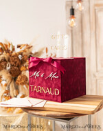 CARD BOXES velvet card boxes burgundy Card Box & arch acrylic sign , Maroon Wedding Card Box with Lid, Marsala Wedding Money Box, Wedding Card Box with slot  cards & gift Arch acrylic sign set27