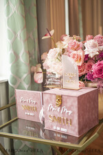 CARD BOXES velvet card boxes blush pink gold Velvet Set Card Box with lock & Polaroid Guestbook & Cards gifts Sign and instax instruction sign combo and pens set, Wedding Card Box with Lid Instant Instax Guestbook Wedding Money Box Sing Guestbook Set10