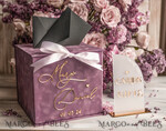 CARD BOXES velvet card boxes Mauve Velvet Gift Card Box & Cards Gifts Sign Set, Velvet Classic wedding wishing well money gift card box, Personalized Gold Box, MvS22