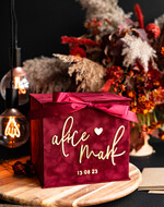 CARD BOXES velvet card boxes burgundy Card Box, Maroon Wedding Card Box with Lid, Marsala Wedding Money Box, Wedding Card Box with slot  13