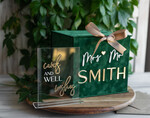 CARD BOXES velvet card boxes  Gift Card Box &  Sign Set , Velvet green wedding wishing well money gift card box, Personalized Wedding Card Box, Greenery Luxury Card Box, Wedding Card Box with Lid, Emerald Wedding Money Box, Garden Wedding Card Box11