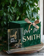CARD BOXES velvet card boxes  Gift Card Box &  Sign Set , Velvet green wedding wishing well money gift card box, Personalized Wedding Card Box, Greenery Luxury Card Box, Wedding Card Box with Lid, Emerald Wedding Money Box, Garden Wedding Card Box11