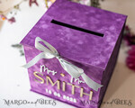 CARD BOXES velvet card boxes Wedding Wishing Well Card Box, Gift Card Box, Velvet purple wedding wishing well  money gift card box, Personalized Wedding Card Box, Luxury Card Box, Wedding Card Box with Lid, Wedding Money Box, Wedding Card Box, BVpx37
