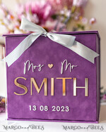 CARD BOXES velvet card boxes Wedding Wishing Well Card Box, Gift Card Box, Velvet purple wedding wishing well  money gift card box, Personalized Wedding Card Box, Luxury Card Box, Wedding Card Box with Lid, Wedding Money Box, Wedding Card Box, BVpx37